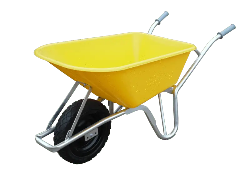 100L Heavy-Duty Yellow Pvc Wheelbarrow – Lightweight & Durable Transport 1