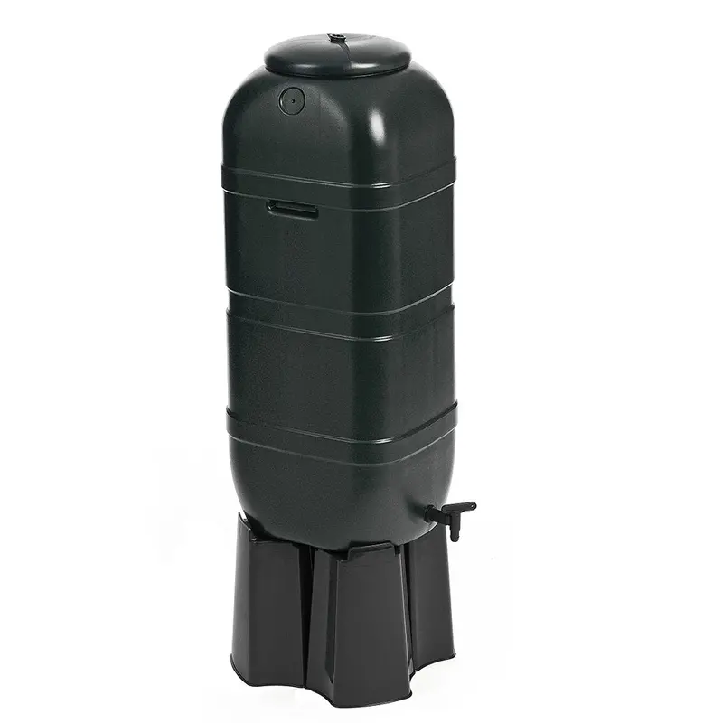 100L Slimline Space-Saving Rainwater Butt With Tap & Connector Kit 1