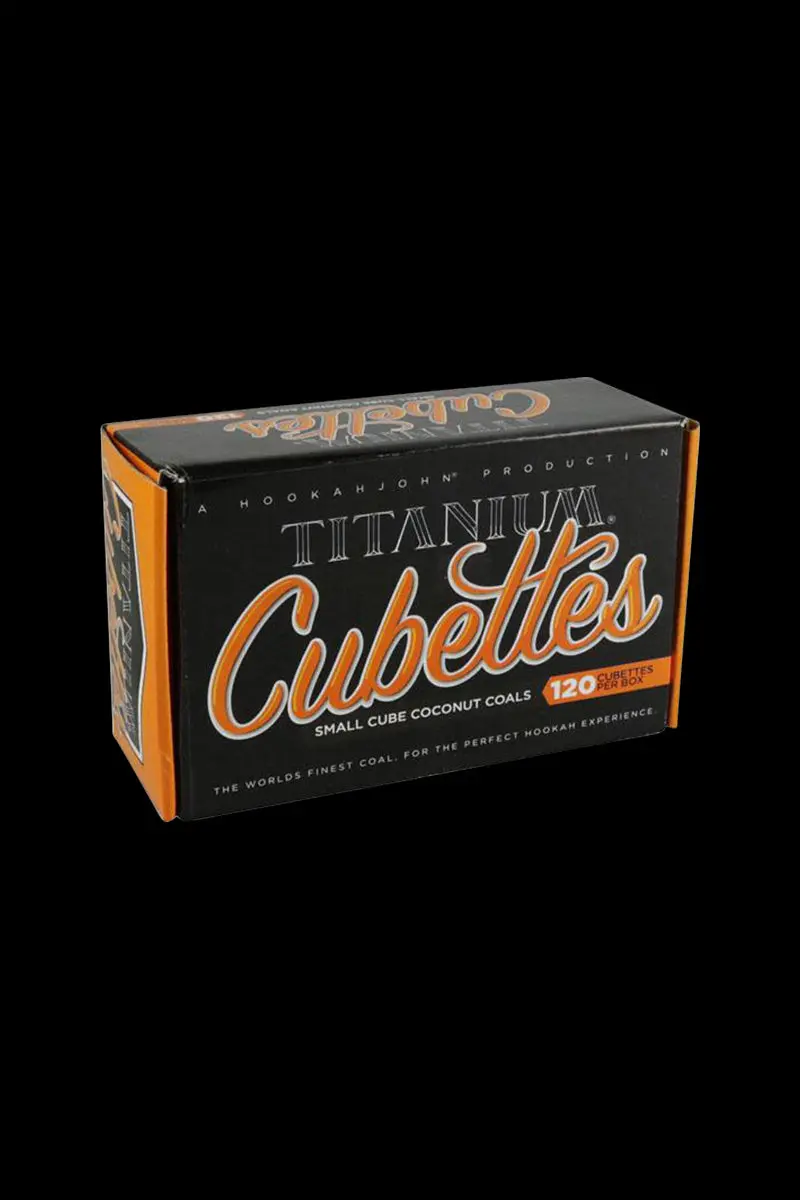 120-Pack Titanium Coconut Cubettes For Hookah & Vaporizers 1