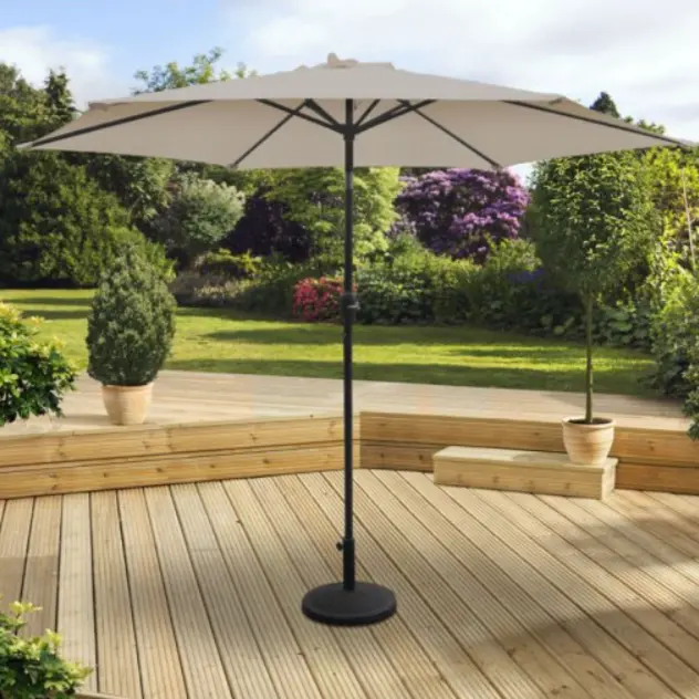 3-Metre Crank-And-Tilt Beige Parasol With Adjustable Tilt 1