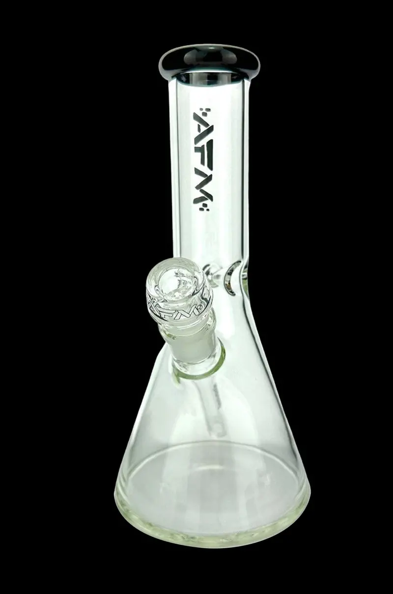 Afm Glass Classic Beaker Bong Featuring Colored Lip Accent 5