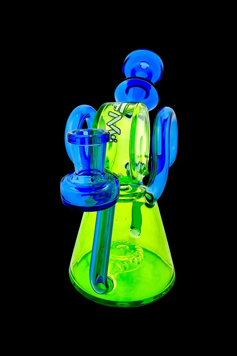 Afm Glass Double-Ram Recycler Bong With Glass Downstem 3