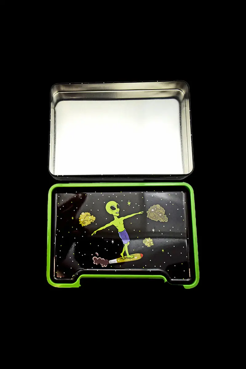 Alien Doobie Surfer Rolling Tray Box – Themed Organizer 1