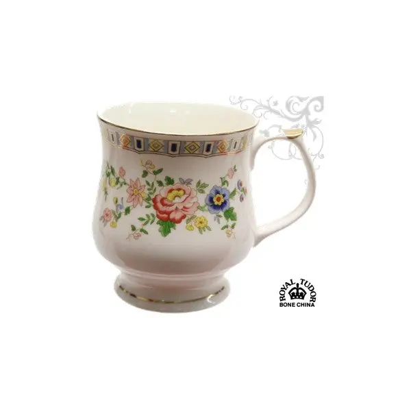Antique Rose Ceramic Mug – Dove Grey China Tableware 1