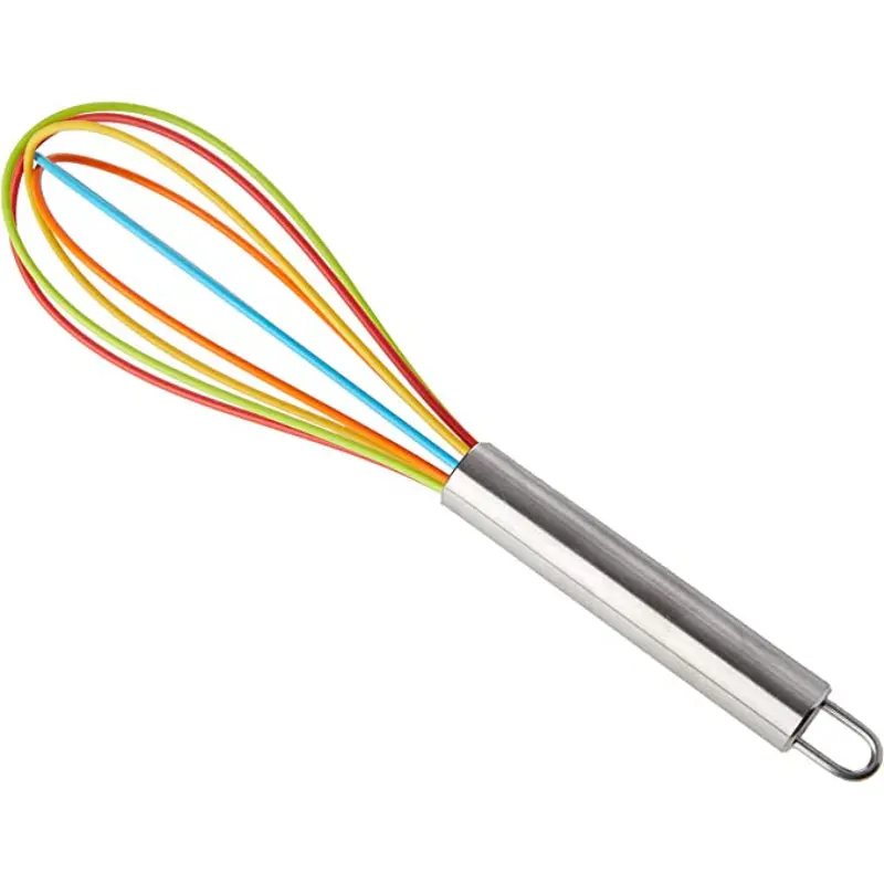 Apollo Silicone Whisk With Splash Guard – 25 Cm Flexible Baking Tool 1