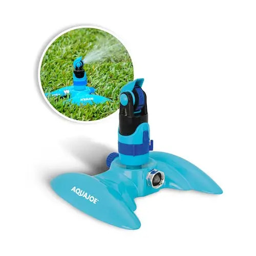 Aqua Joe Aj-Mssbm Turbo Drive 360° Rotating Sprinkler – Refurbished (4 Spray Modes, Adjustable Coverage, Up To 3,740 Sq. Ft.) 1
