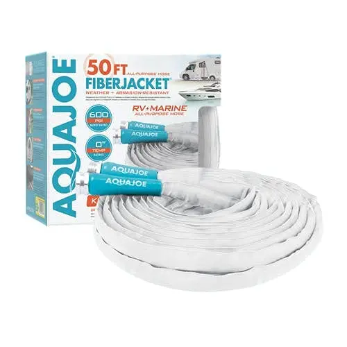Aqua Joe Ajfjh50-58-Rv Marine-Grade Rv Hose – Refurbished (White, Superlight, Scratch-And-Dent) 1