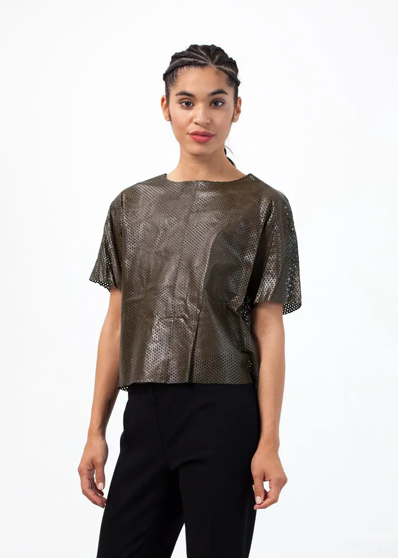 Auralias Genuine Leather Top For Women 1