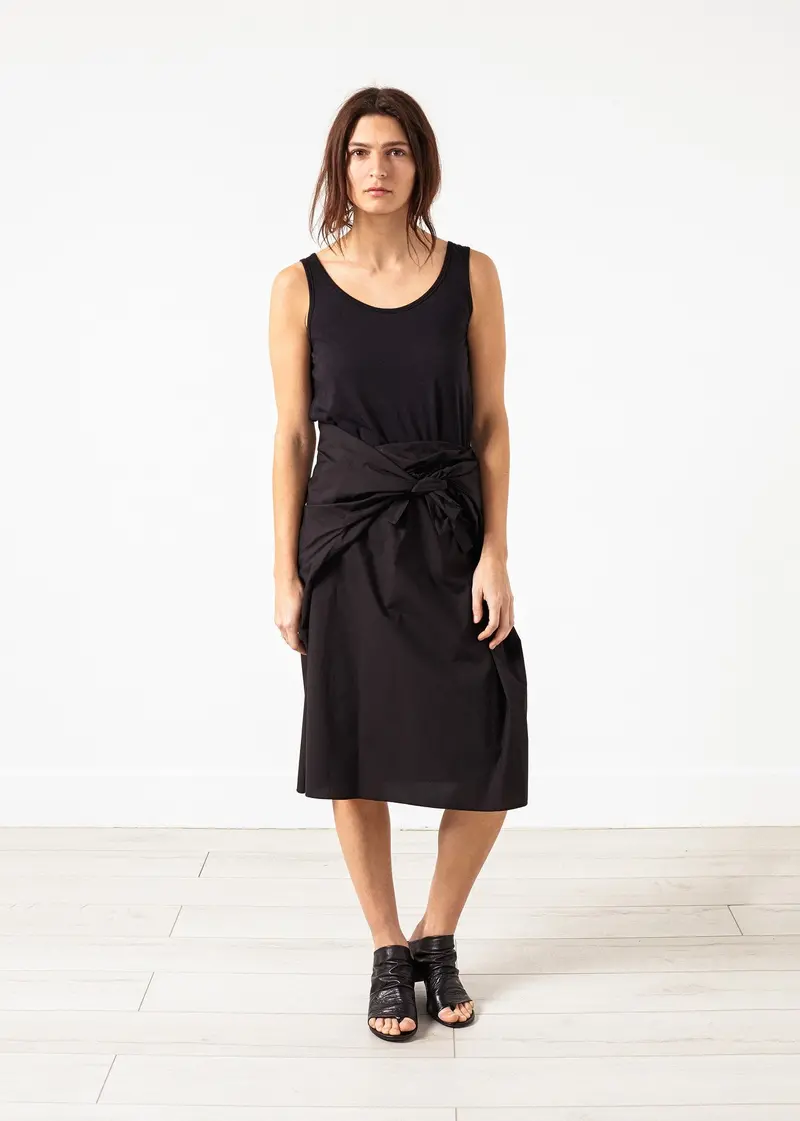 Black Bow-Embellished A-Line Skirt 1