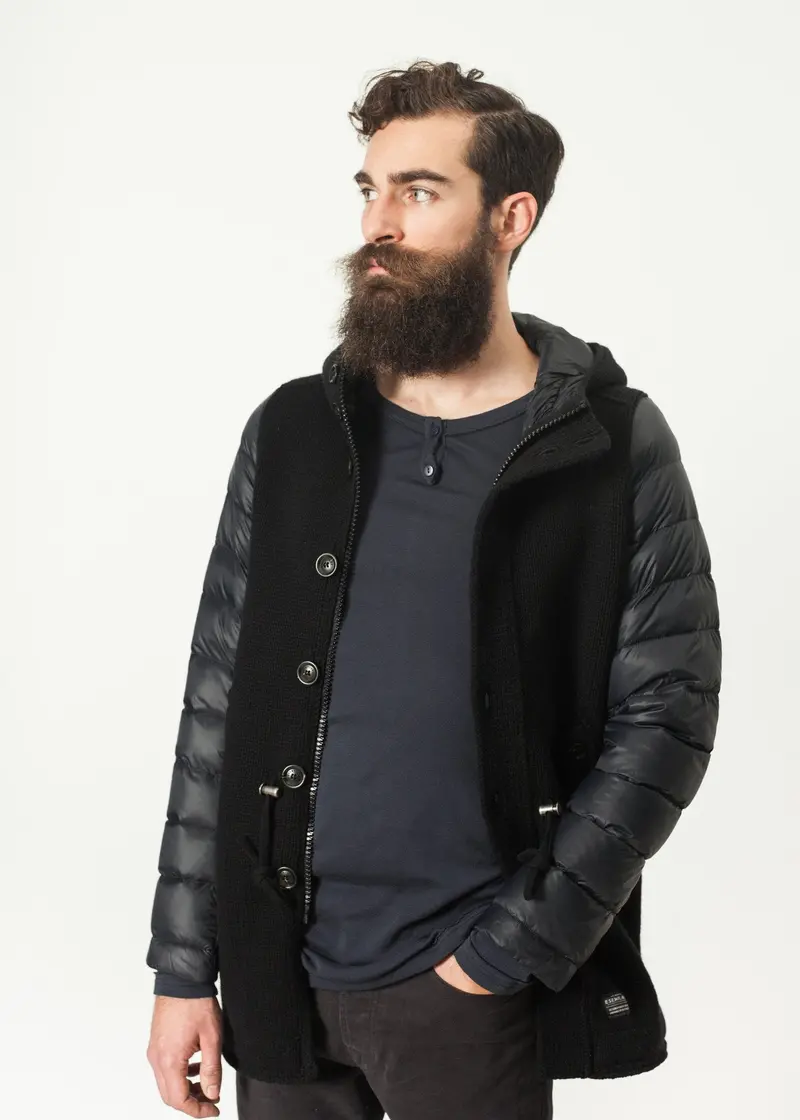 Black Hooded Winter Parka 1