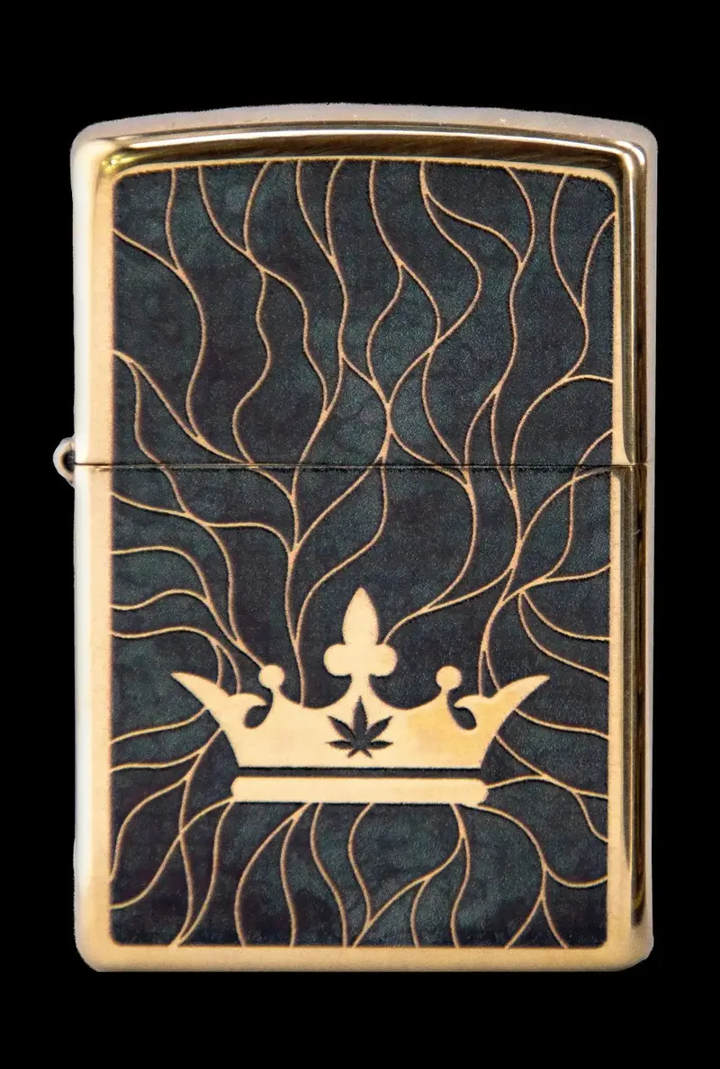Black Obsidian Mosaic Design Zippo Lighter – Queen Of Bud 1