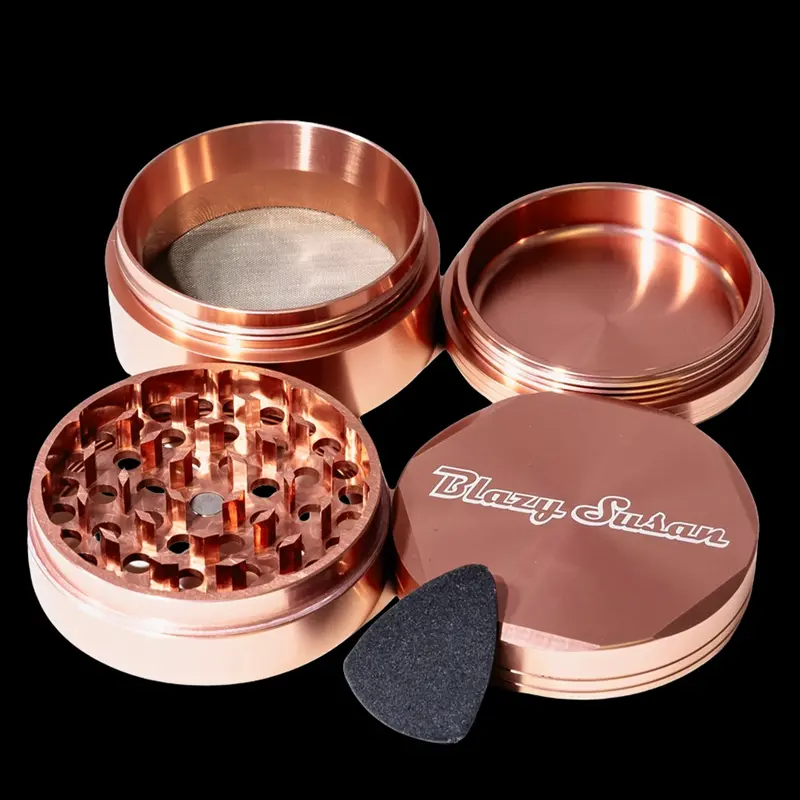 Blazy Susan 4-Piece 3-Chamber Herb Grinder 1