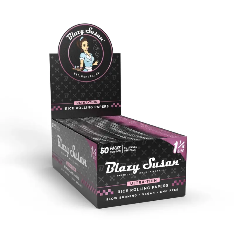 Blazy Susan Ultra-Thin Rice Rolling Papers – Display Box 1