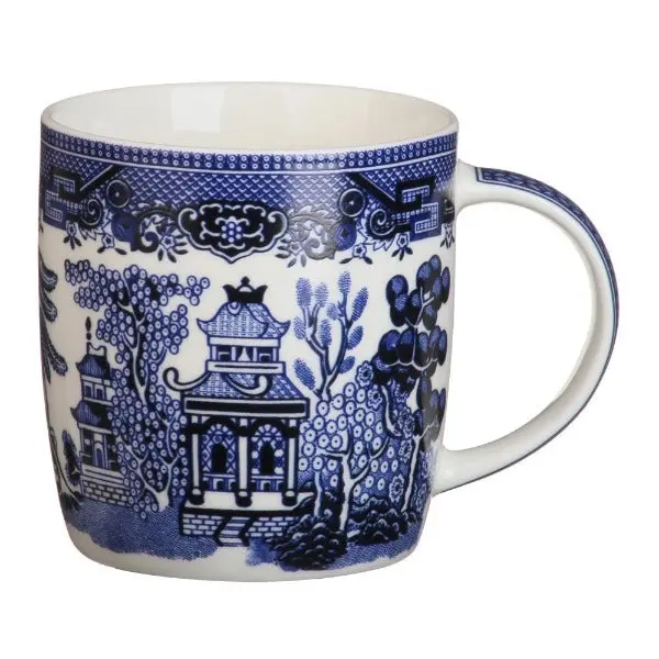 Blue Willow Pattern Ceramic Dream Mug – Hand-Decorated Stoneware 1