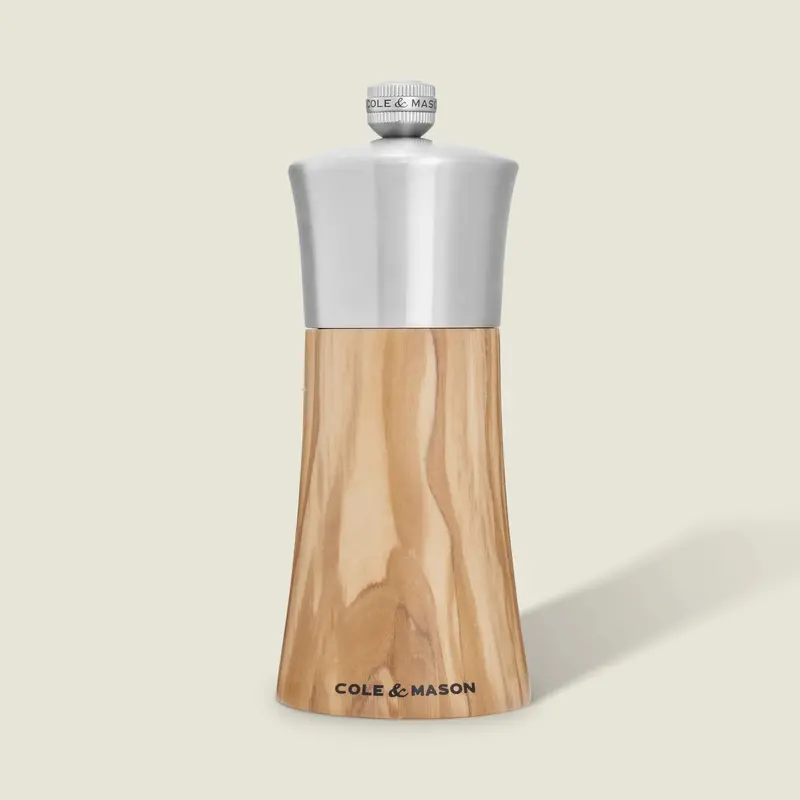 Bromley Olive Wood Salt And Pepper Mills – Natural Grain Pair 1
