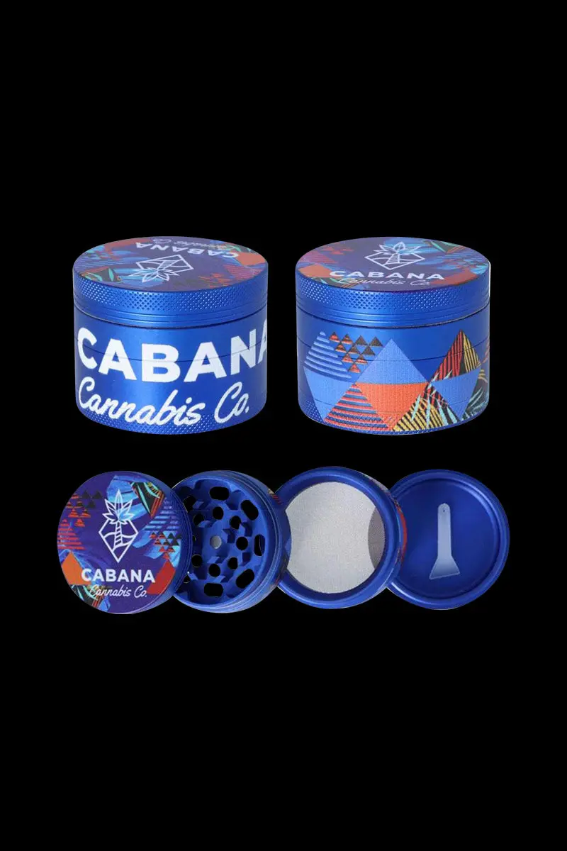 Cabana Cannabis Co. The Dawn – 3-Stage Anodized Grinder With Pollen Press 1