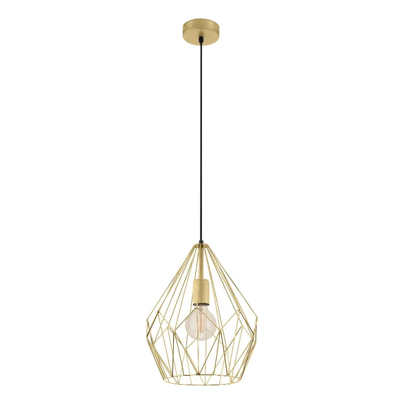 Carlton Gold-Finish Pendant Ceiling Light – Modern Suspended Interior Fixture 1