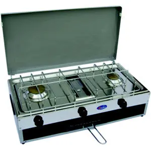 Cf Parker Dual-Burner Portable Gas Stove With Integrated Grill 1