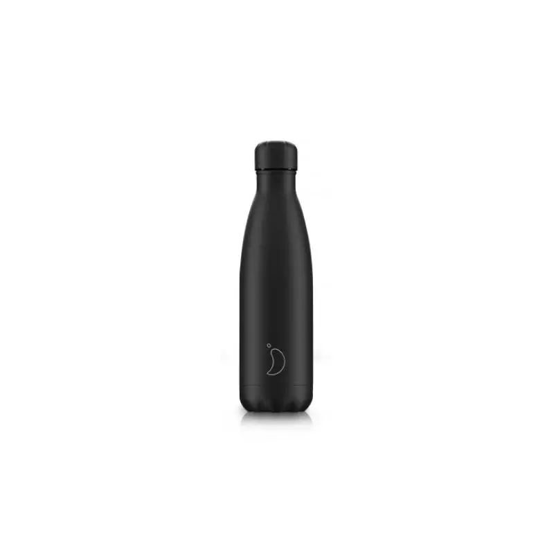 Chilly’S Mono Black Vacuum-Insulated Water Bottle – 750Ml 1