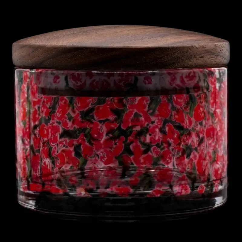 Cirrus Glass Storage Jar – Rosa Colorway 1