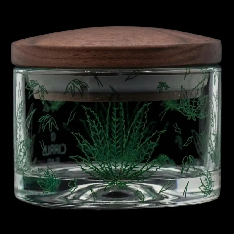 Cirrus Glass Storage Jar – Sativa-Inspired Colorway 1