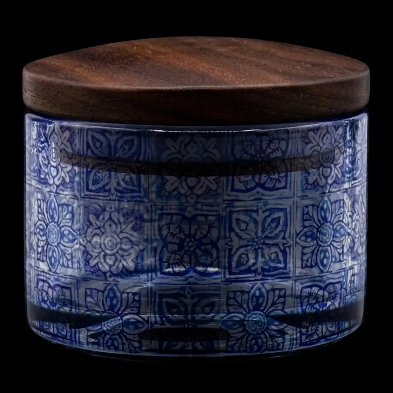 Cirrus Glass Storage Jar – Tile Colorway 1