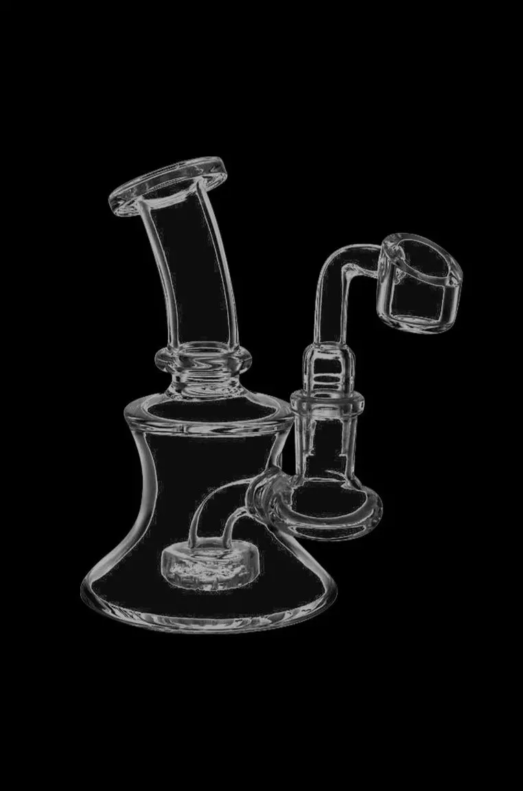 Compact Scientific Glass Oil Dab Rig With Quartz Banger 1