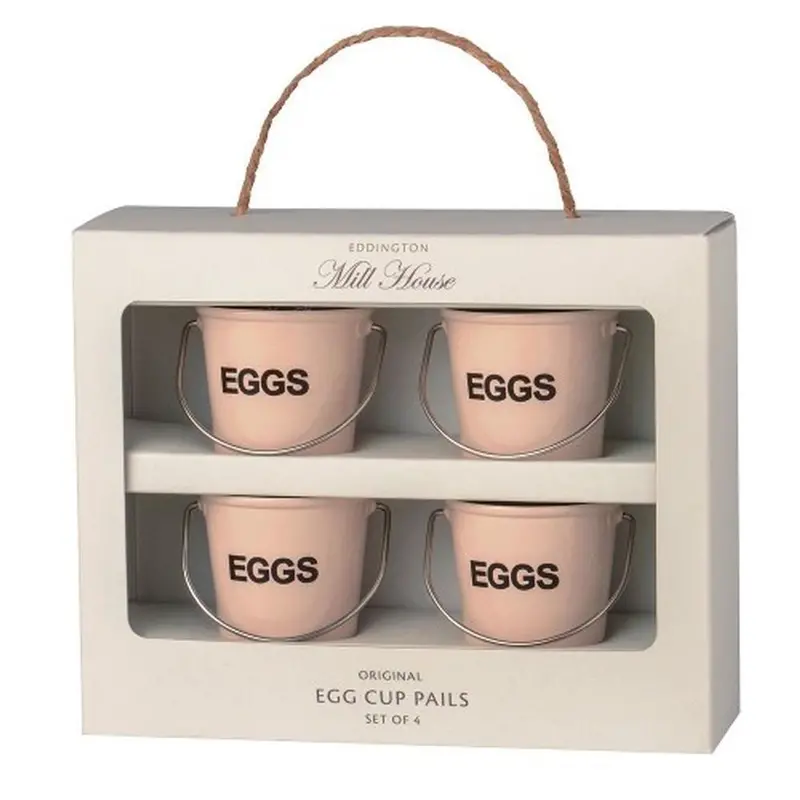 Cream-Coloured Egg Cup Set – 4-Piece Stackable Design 1