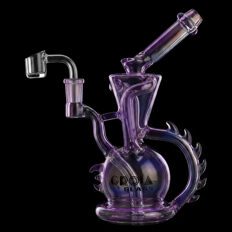 Croia Glass 10-Inch Dragon Spine Recycler Dab Rig 1