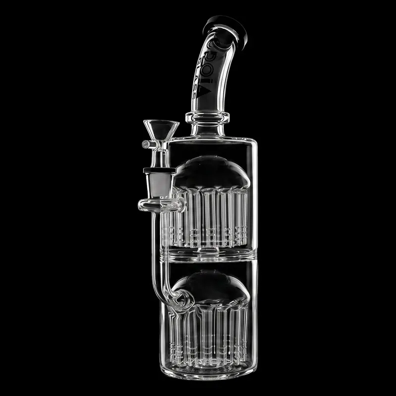 Croia Glass 11-Inch Double Tree Perc Scientific Bong 1