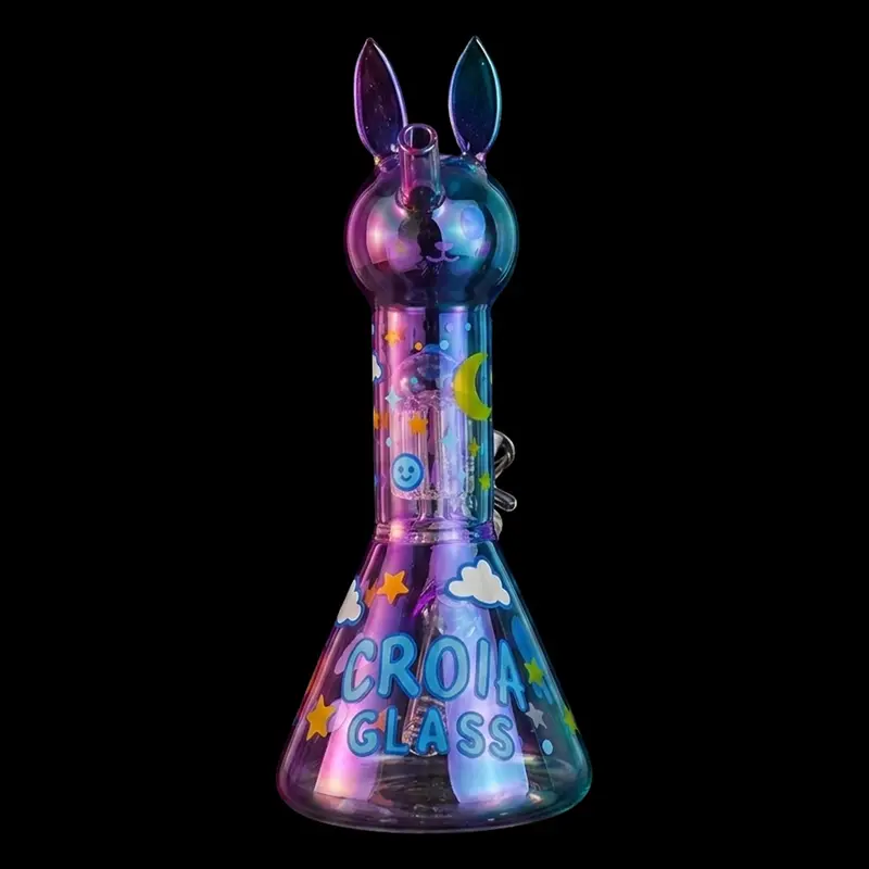 Croia Glass Bunny-Shaped Beaker Bong With Tree Perc 1
