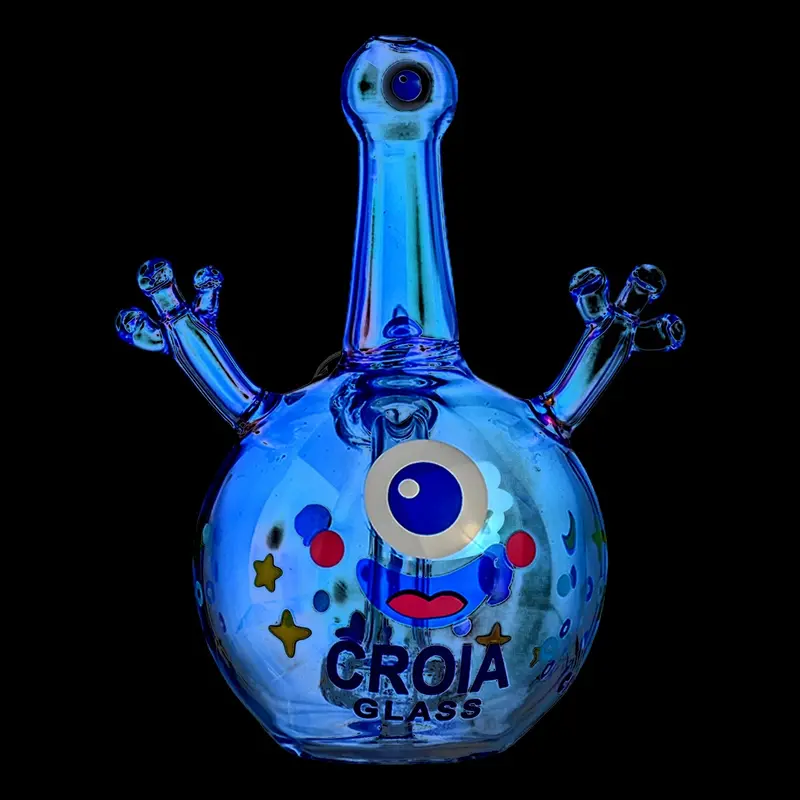 Croia Glass Cyclops Monster Mini Dab Rig With Showerhead Filter 1