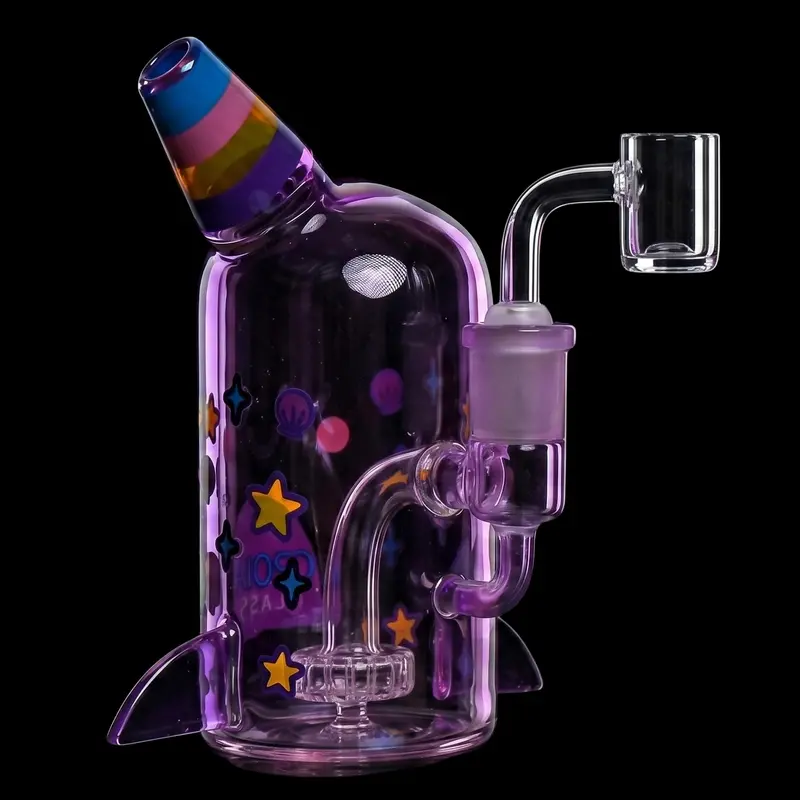 Croia Glass Narwhal Mini Dab Rig With Showerhead Perc 1