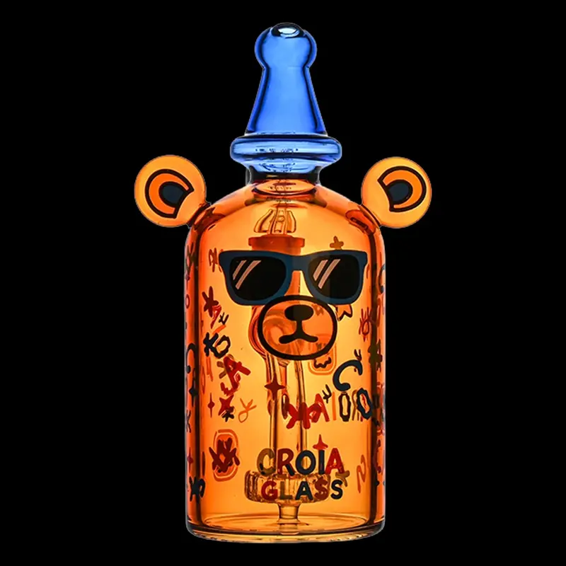 Croia Glass Teddy Bear Dab Rig Featuring Showerhead Perc 1