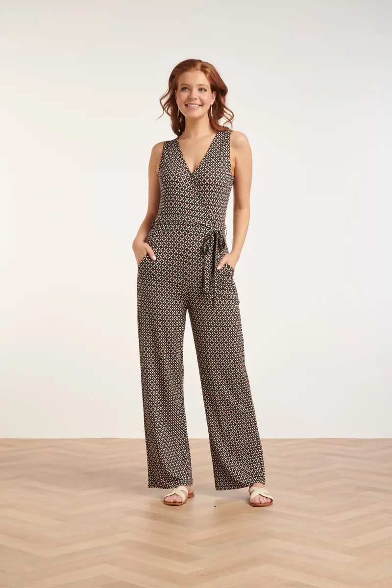 Dark Graphic-Print Jumpsuit In Bold Multicolor Design | Style 24439 1
