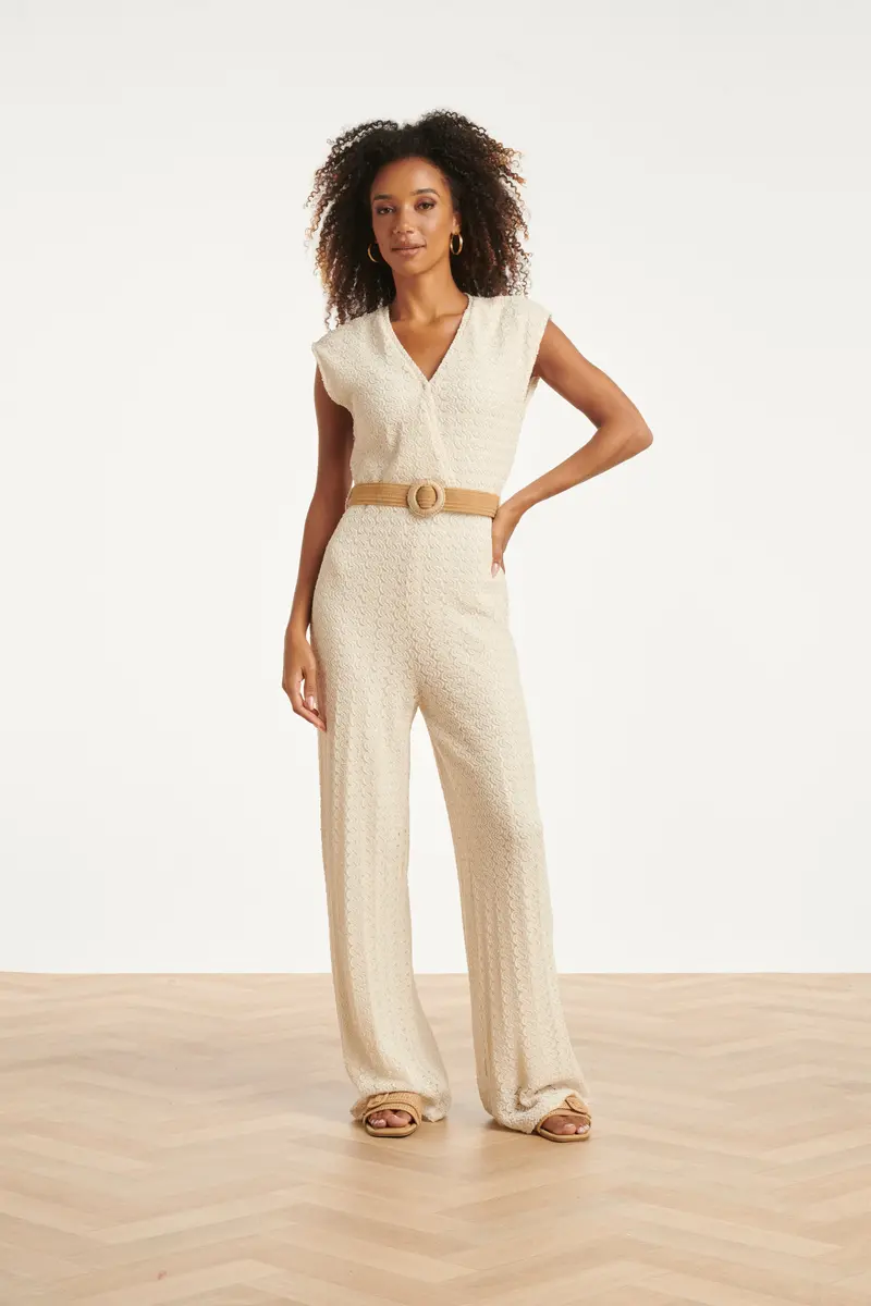 Dark Sand Braided Belt With Elastic Waistband – Style 2578 1