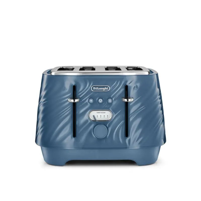 De'Longhi Ballerina 4-Slice Toaster – Blue Retro-Style Countertop Appliance 1