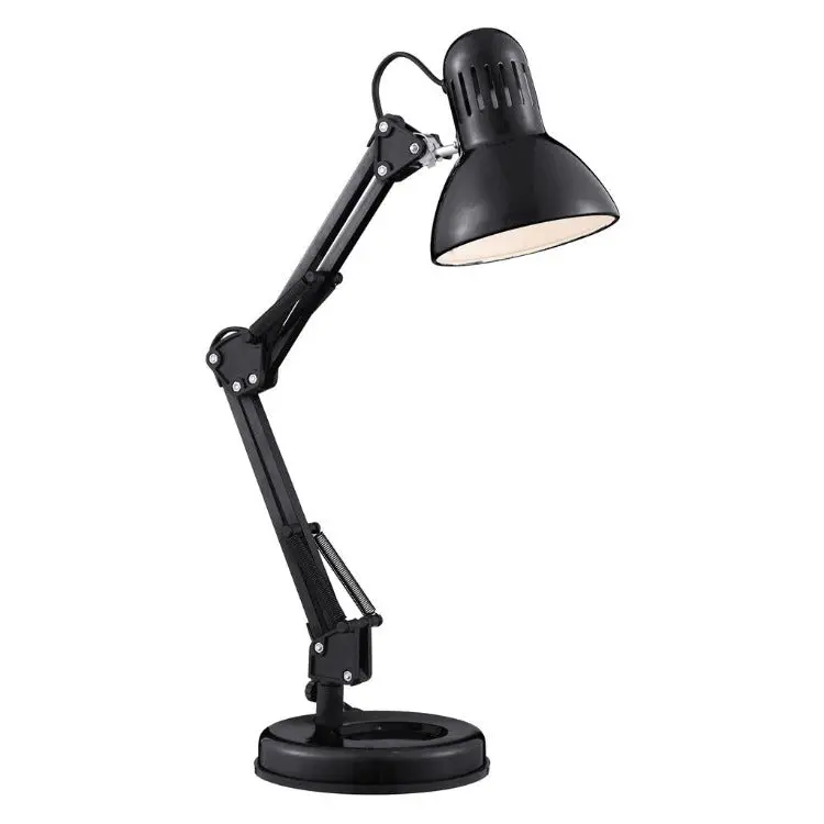 Desk Partners Black Metal Hobby Table Lamp With Adjustable Arm 1