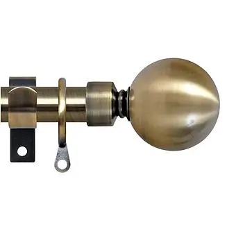 Deville Classic Extendable Curtain Pole In Antique Brass – 1.85M To 3.6M 1