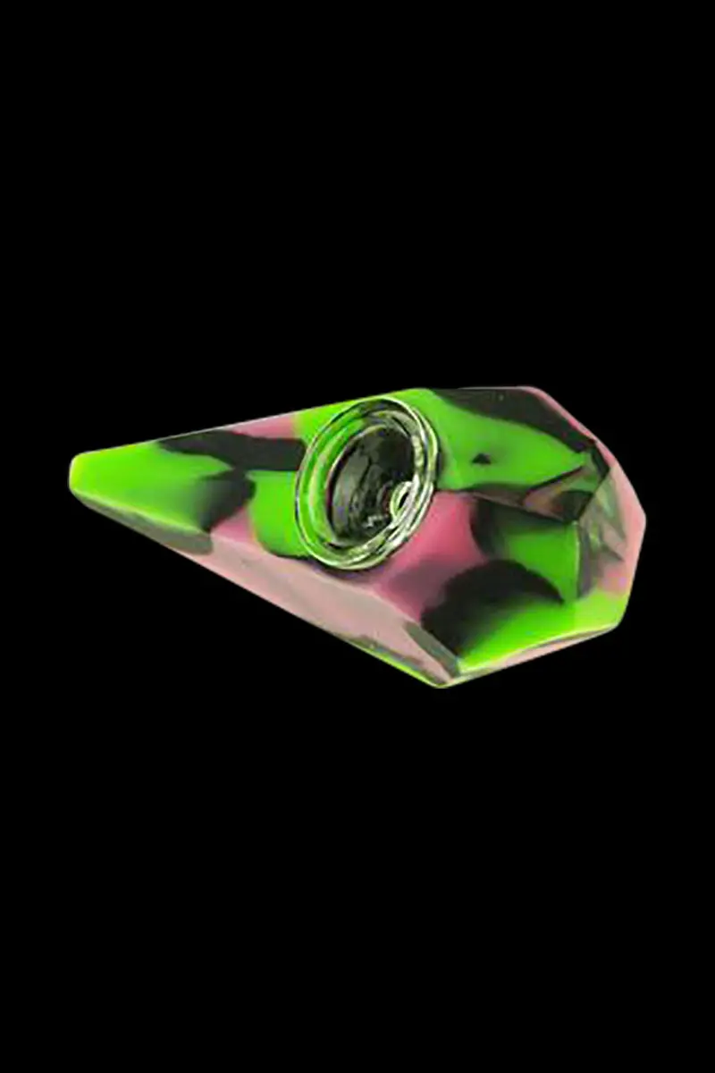Diamond-Textured Silicone Hand Pipe With Removable Glass Bowl 1