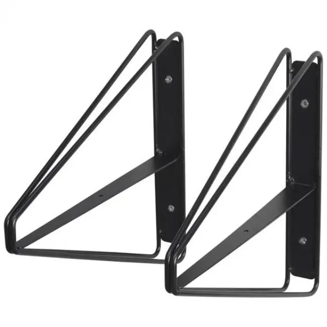 Duraline Double-High Shelf Bracket – Black, 24X26.5Cm, Dual-Tier Support 1