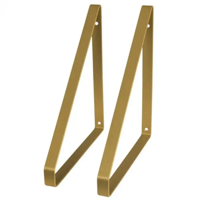 Duraline Flat Shelf Bracket – Brass-Effect Finish, 24X25.5Cm, 3Mm Ultra-Thin 1