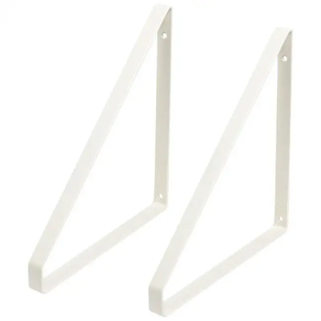 Duraline Flat Shelf Bracket – White, 24X25.5Cm, 3Mm Minimalist Profile 1