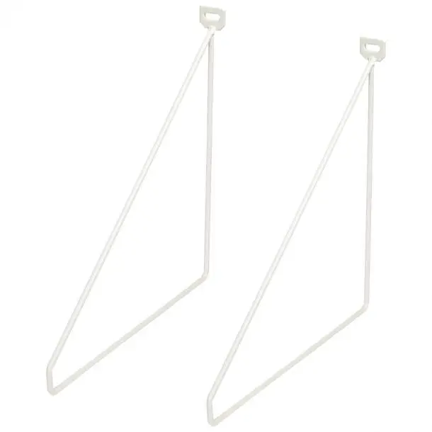Duraline Slim Shelf Bracket – White Powder-Coated, 24X26.5Cm, 5Mm Thickness 1