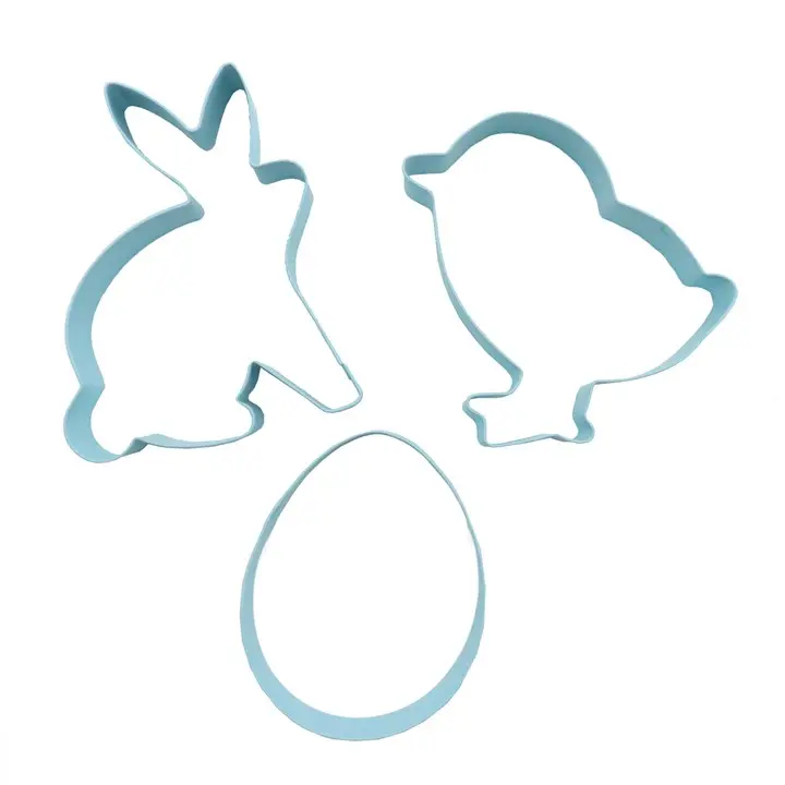 Easter-Themed Cookie Cutter Set – 3-Piece Floral & Bunny Designs 1