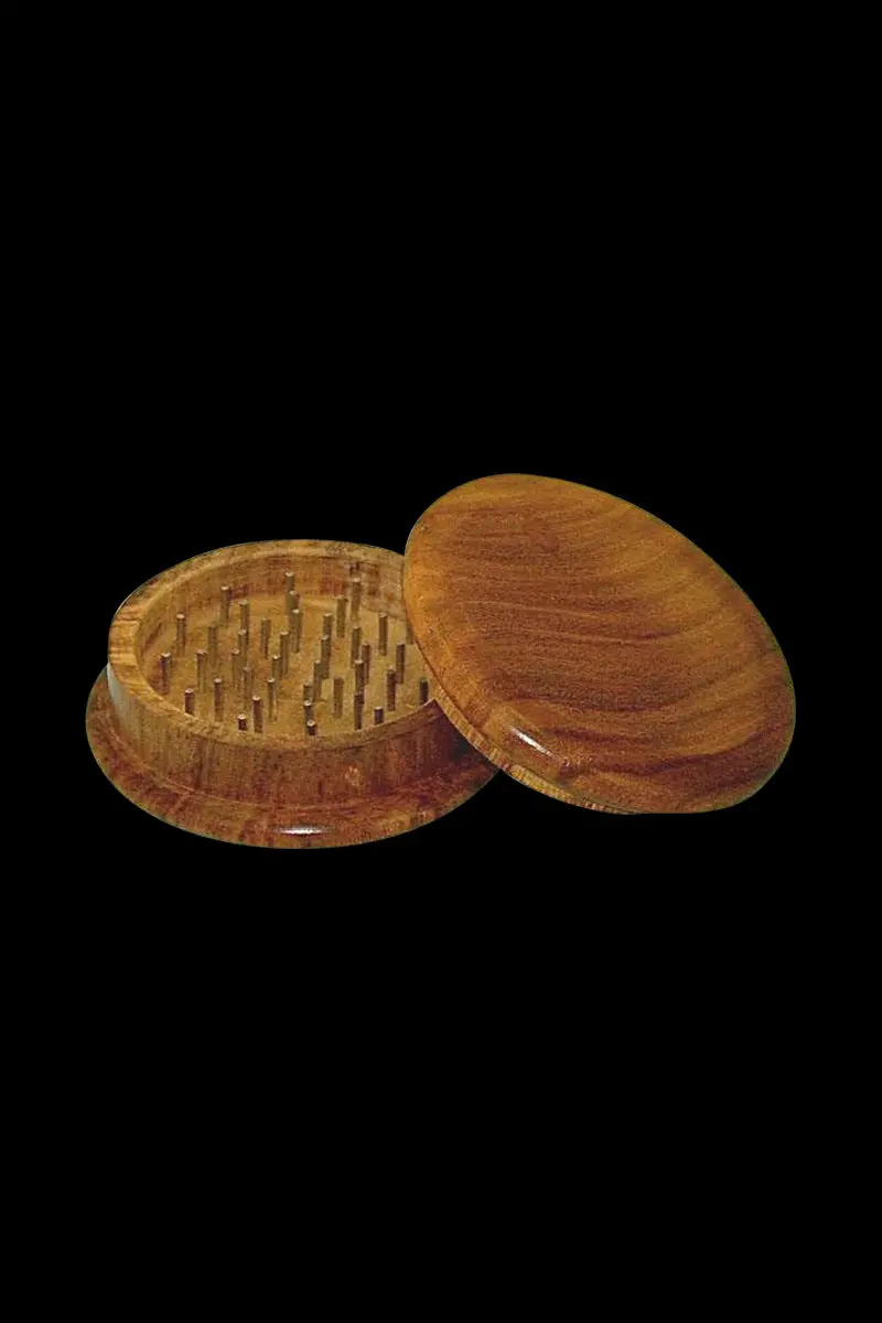 Eco-Conscious Round Wooden 2-Piece Grinder 1