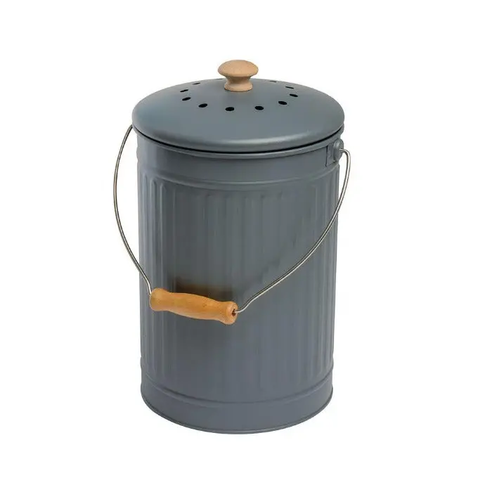 Eddingtons 7L Charcoal-Black Compost Pail – Odor-Controlled Kitchen Bin 1