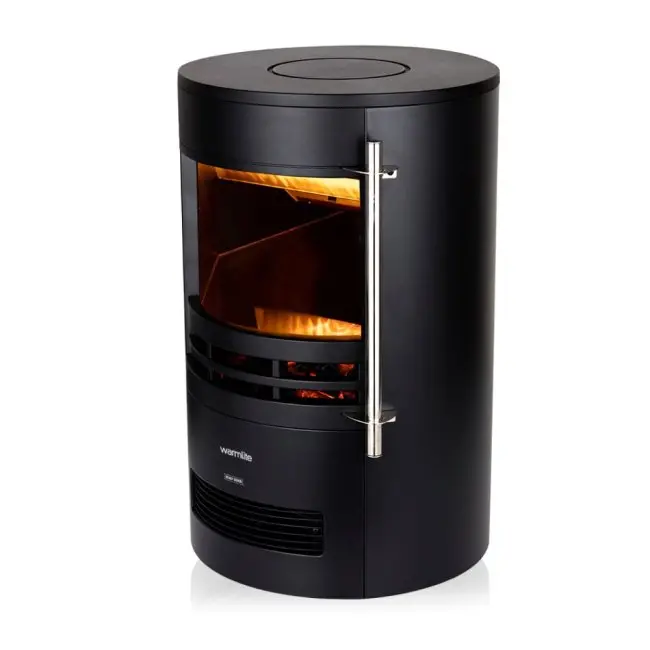 Elmswell 2Kw Modern Electric Stove – 3D Flame Effect & Glass Front 1