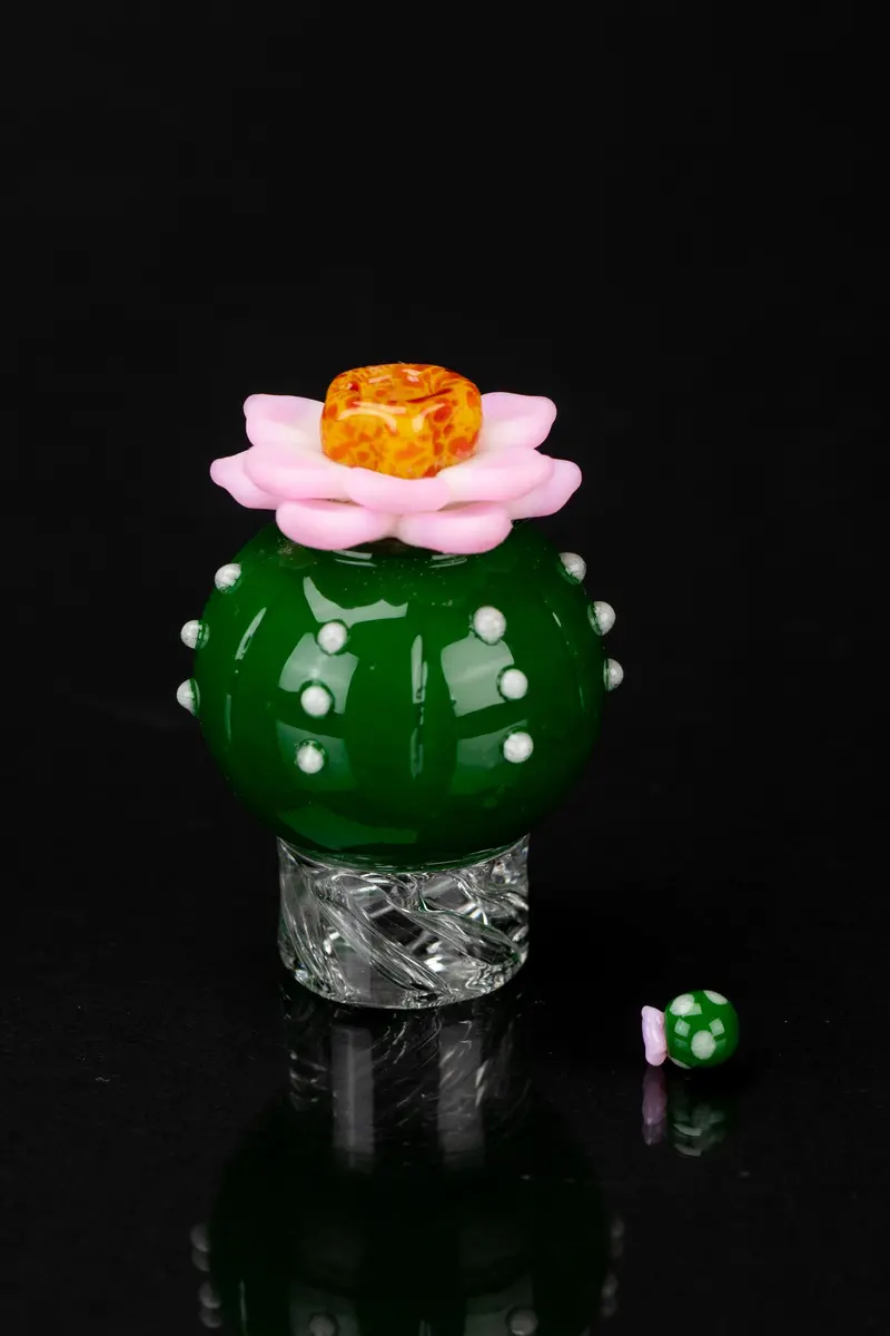 Empire Glassworks Peyote Spinner Carb Cap – Handcrafted Glass With Rotating Feature 1