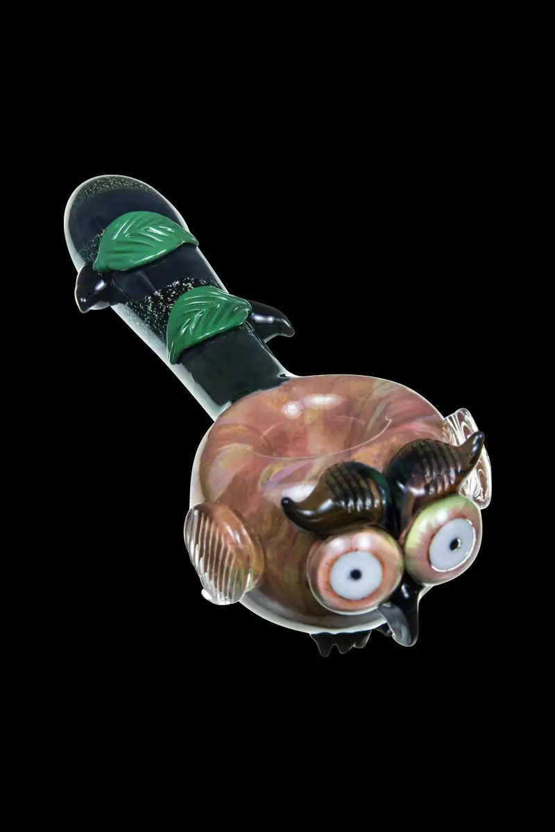 Empire Glassworks "The Owl" Mini Spoon Pipe – Handcrafted Glass 1